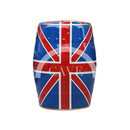 British Flag Ceramic Drum Stool