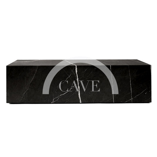 Constantine Marble Plinth Coffee Table - Black Marble