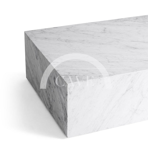 Constantine Marble Plinth Coffee Table - White Marble