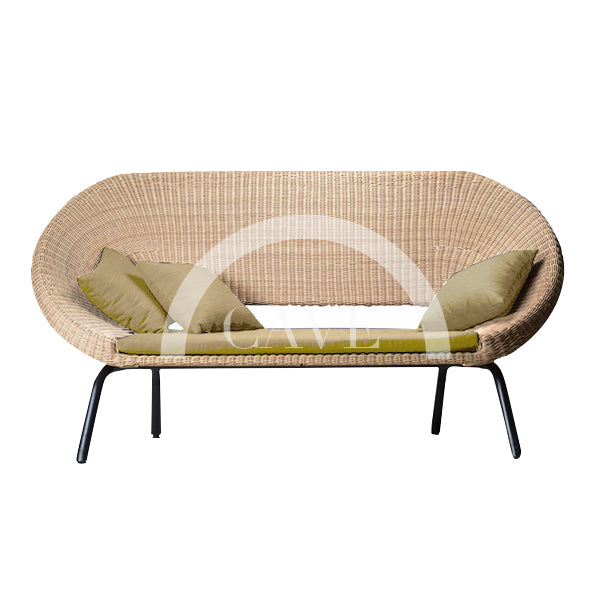Leno Woven Outdoor Sofa and Lounge - Two Seater