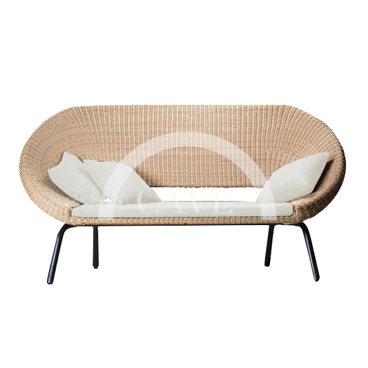 Leno Woven Outdoor Sofa and Lounge - Two Seater