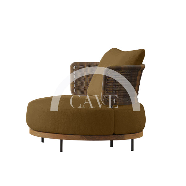 Rogan Contemporary Circular Outdoor Lounge Chair - More Colors