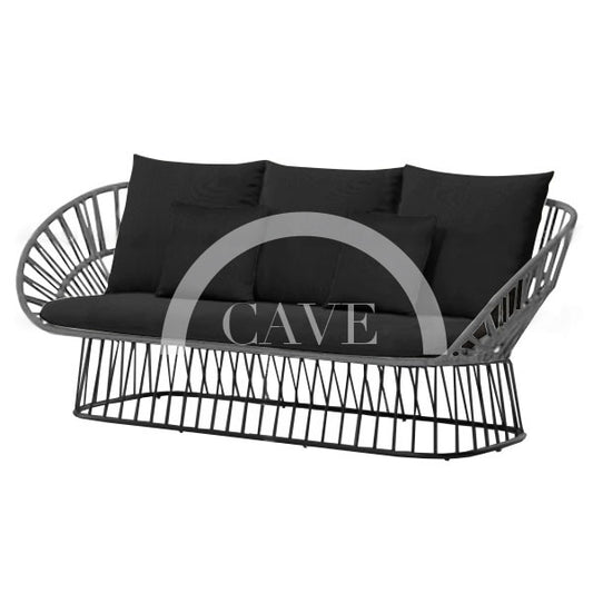 Valerie Outdoor Sofa with Wire Base - Three Seater - More Colors