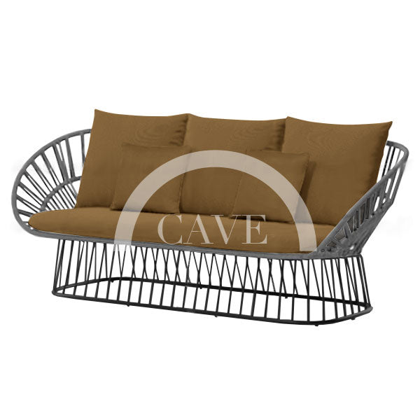 Valerie Outdoor Sofa with Wire Base - Three Seater - More Colors