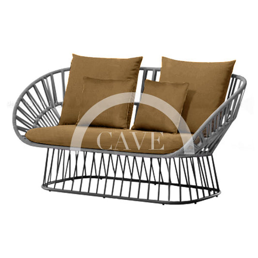 Valerie Outdoor Sofa with Wire Base - Two Seater - More Colors