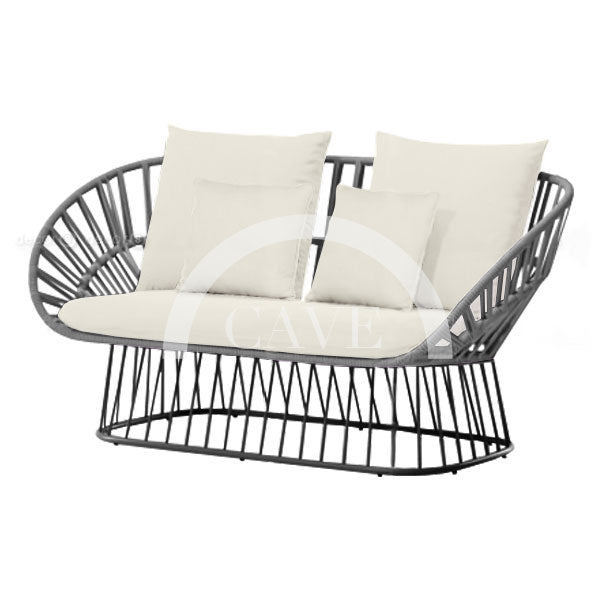 Valerie Outdoor Sofa with Wire Base - Two Seater - More Colors